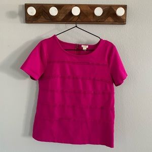 Hot pink J. Crew Top